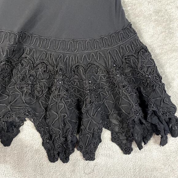 Vintage Sue Wong Nocturne Women's 4 Silk Beaded Fairy Gothic Skirt - Picture 3 of 6